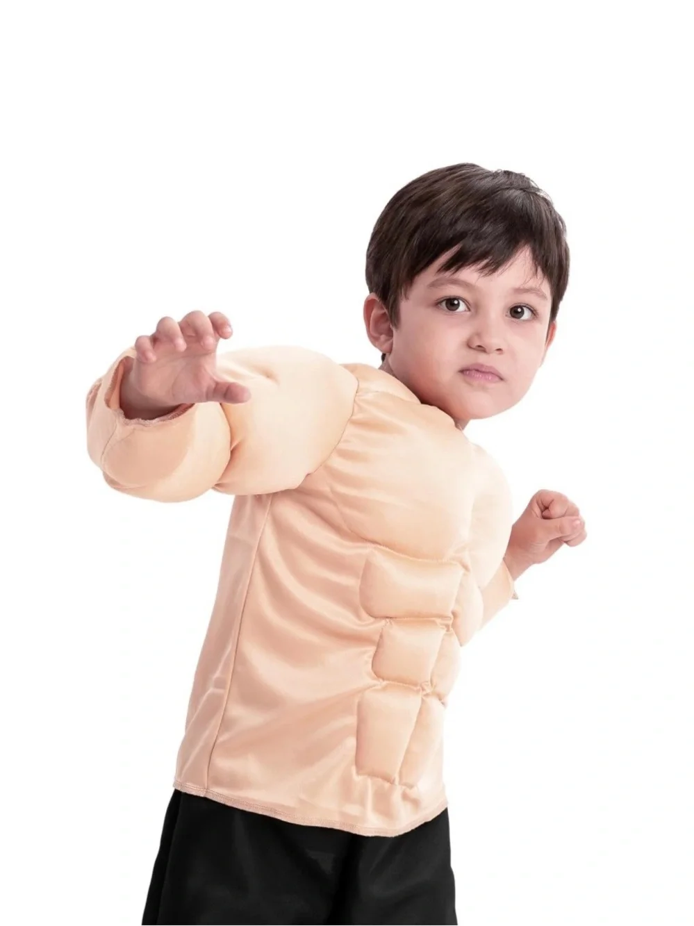 New Spooktacular Creations Body Builder Costume Kids Muscle Shirt M Halloween